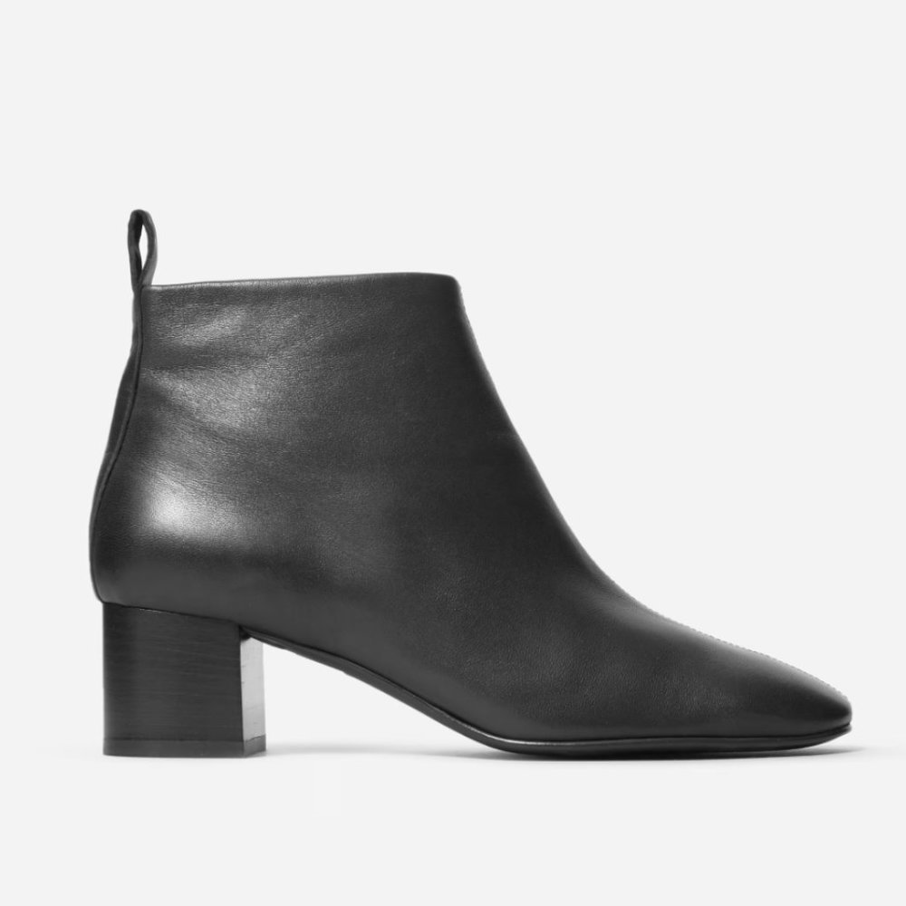 Everlane Leather Day Boot (Heeled Bootie)